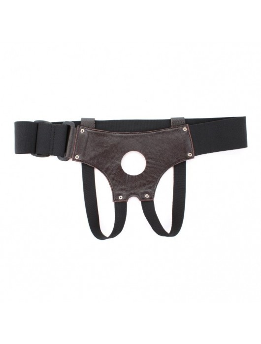 Трусики для страпона коричневого цвета - БДСМ Арсенал - купить с доставкой в Миассе