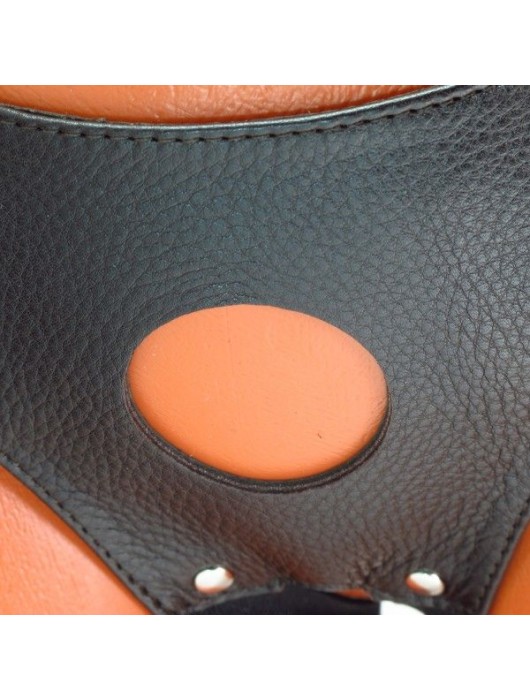 Трусики для страпона коричневого цвета - БДСМ Арсенал - купить с доставкой в Миассе