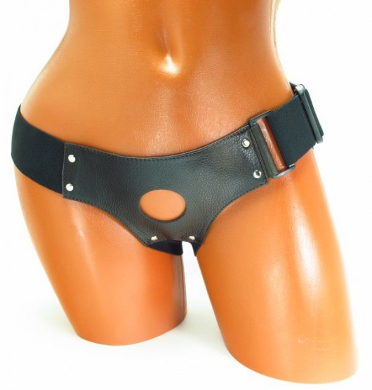 Трусики для страпона коричневого цвета - БДСМ Арсенал - купить с доставкой в Миассе