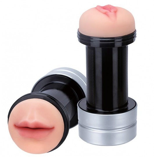 Двусторонний мастурбатор REALSTUFF 2 IN 1 HUMMER MOUTH   VAGINA - ротик и вагина - Dream Toys - в Миассе купить с доставкой