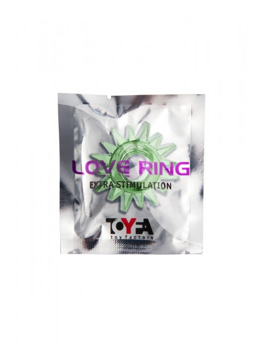 Зеленое эрекционное кольцо-солнце - Toyfa Basic - в Миассе купить с доставкой