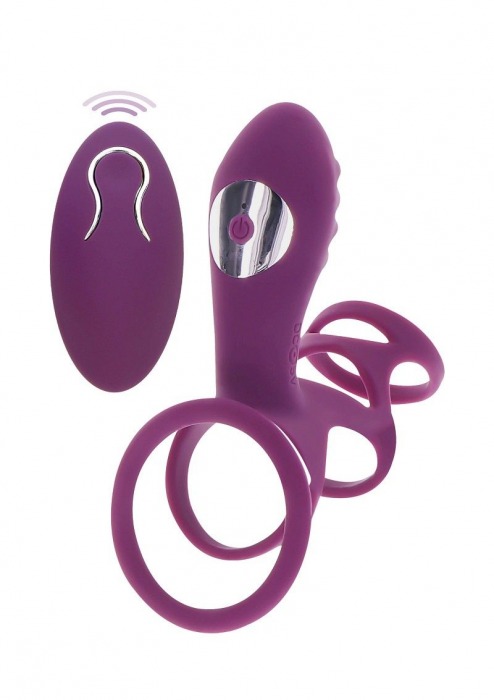 Фиолетовая эрекционная вибронасадка Halo Halo C-Ring Sleeve - Toy Joy - в Миассе купить с доставкой