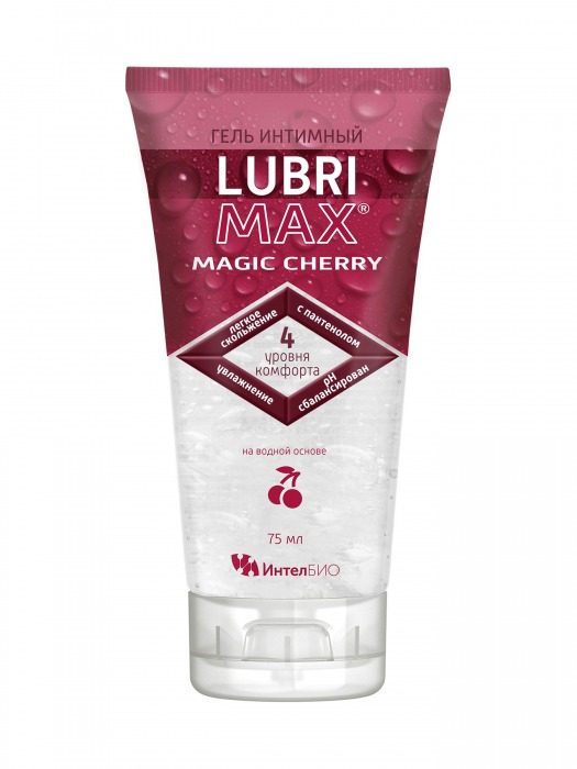 Интимный гель-смазка на водной основе Lubrimax Magic Cherry - 75 мл. - ИнтелБИО - купить с доставкой в Миассе