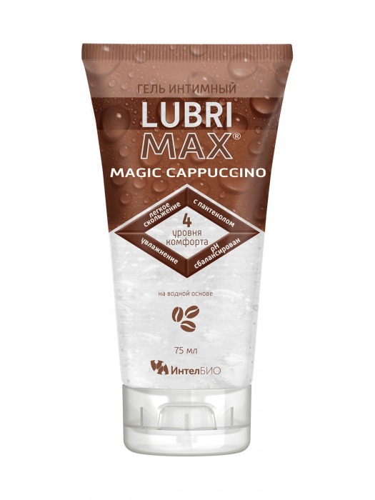 Интимный гель-смазка на водной основе Lubrimax Magic Cappuccino - 75 мл. - ИнтелБИО - купить с доставкой в Миассе