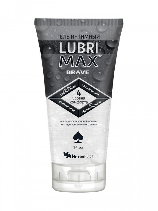 Водно-силиконовый интимный гель-смазка Lubrimax Brave - 75 мл. - ИнтелБИО - купить с доставкой в Миассе