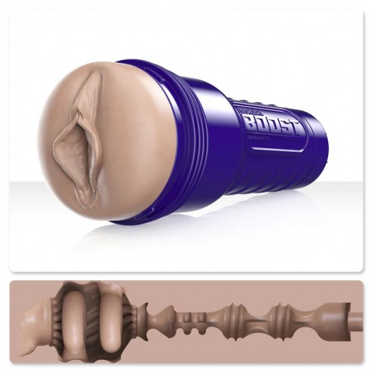 Телесный мастурбатор-вагина Fleshlight Boost Bang - Fleshlight - в Миассе купить с доставкой