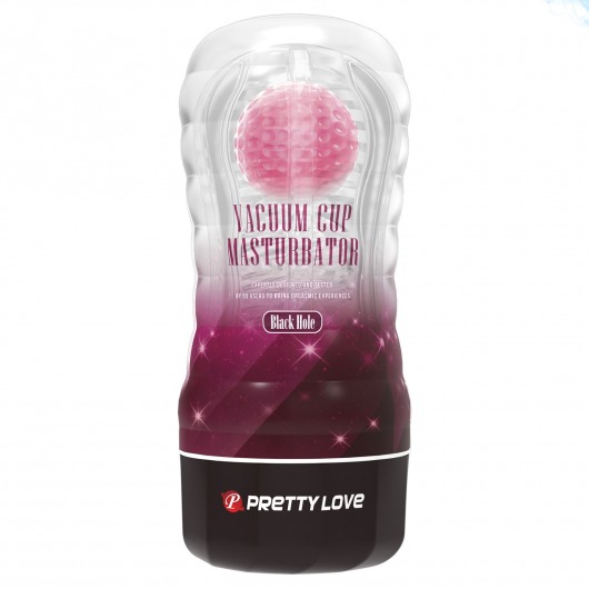 Прозрачный текстурированный мастурбатор Vacuum Cup Masturbator Black Hole - Baile - в Миассе купить с доставкой