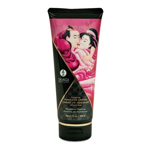 Массажный крем для тела с ароматом малины Raspberry feeling - 200 мл. - Shunga - купить с доставкой в Миассе