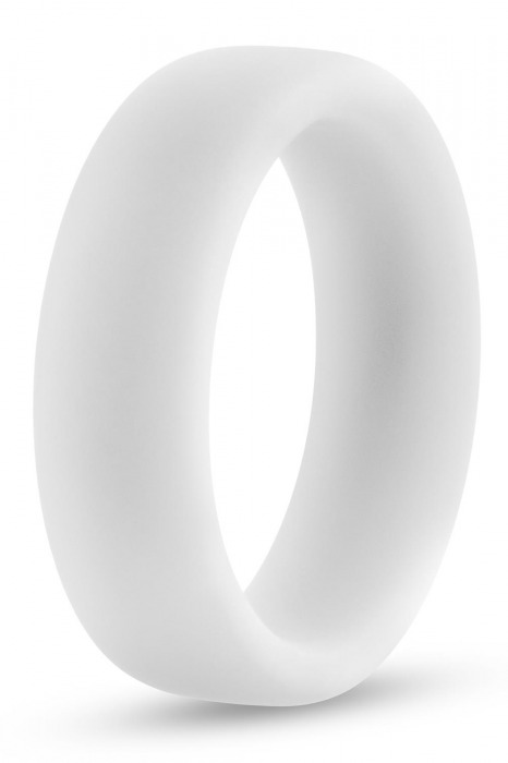 Белое люминесцентное эрекционное кольцо Silicone Glo Cock Ring - Blush Novelties - в Миассе купить с доставкой