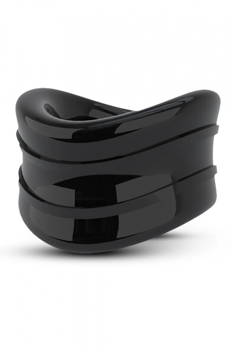 Черное эрекционное кольцо на мошонку Beef Ball Stretcher Snug - Blush Novelties - в Миассе купить с доставкой