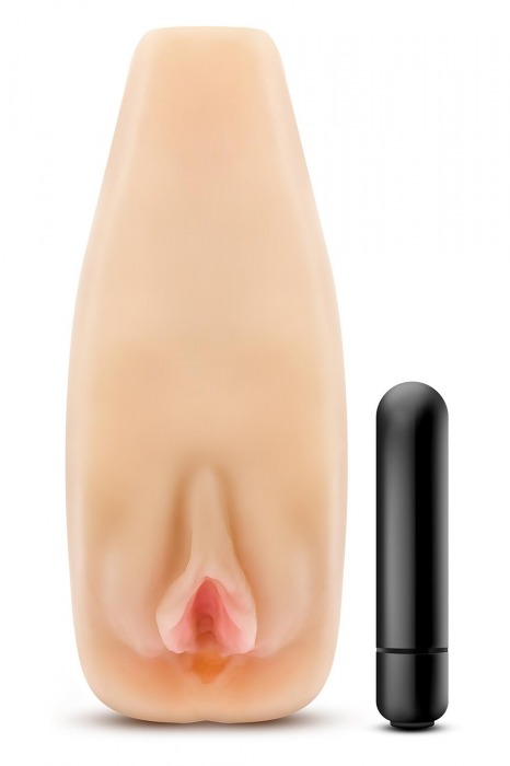Мастурбатор-вагина с вибрацией Soft   Wet Natasha Realistic Beige Masturbator - Blush Novelties - в Миассе купить с доставкой