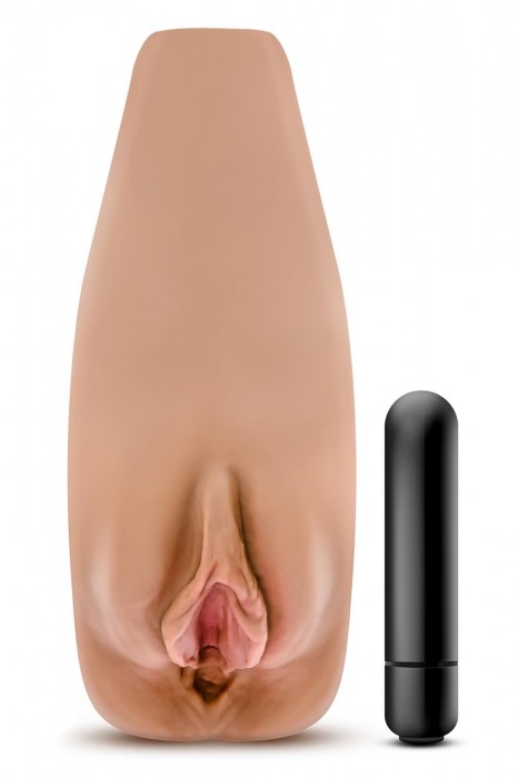 Маструбатор-вагина с вибрацией Soft   Wet Renata Realistic Tan Masturbator - Blush Novelties - в Миассе купить с доставкой