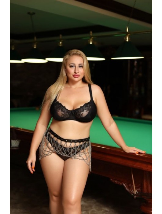 Черно-серебристый пояс-юбочка plus size Efra - БДСМ Арсенал - купить с доставкой в Миассе