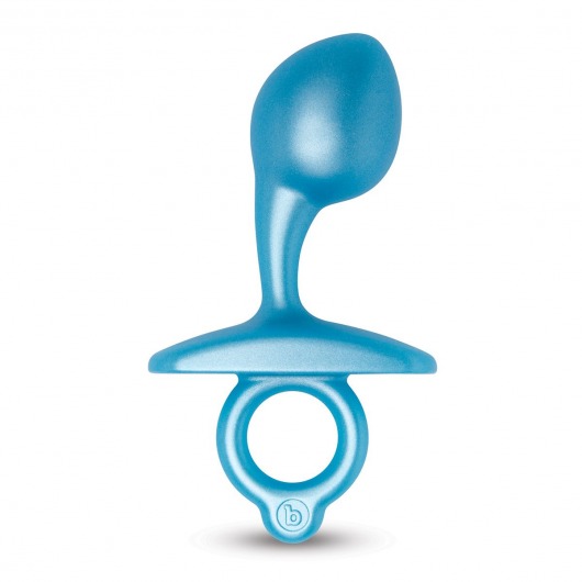 Голубая анальная пробка для массажа простаты Bulb Silicone Prostate Plug - 10,7 см. - b-Vibe - в Миассе купить с доставкой