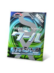 Презерватив Sagami Xtreme Mint с ароматом мяты - 1 шт. - Sagami - купить с доставкой в Миассе