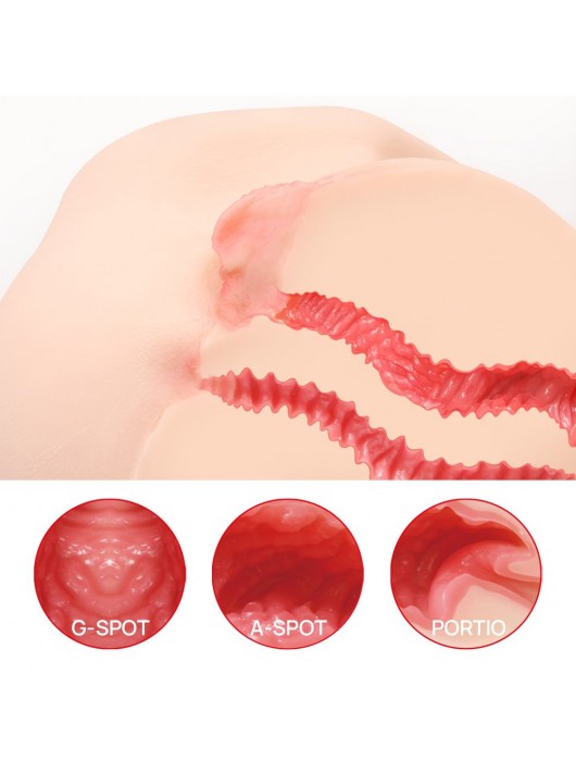 Мастурбатор-полуторс с двойным слоем материала Vanilla Onahole Real Vagina - KOKOS - в Миассе купить с доставкой