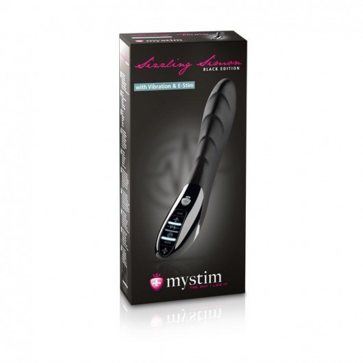 Вибратор с электростимуляцией Sizzling Simon Black Edition - 27 см. - MyStim - купить с доставкой в Миассе