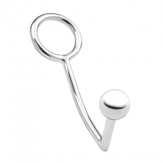 Кольцо на пенис с анальным стимулятором Stainless Steel Anal Hook   Cock Ring - BlueLine - в Миассе купить с доставкой