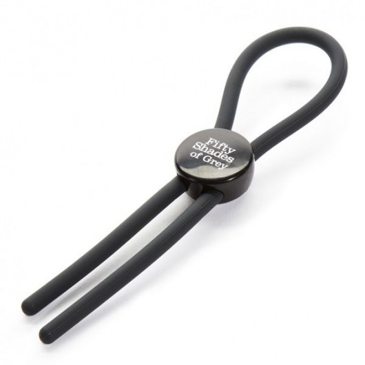 Тёмно-серое эрекционное кольцо с зажимом Again and Again Adjustable Cock Ring - Fifty Shades of Grey - в Миассе купить с доставкой