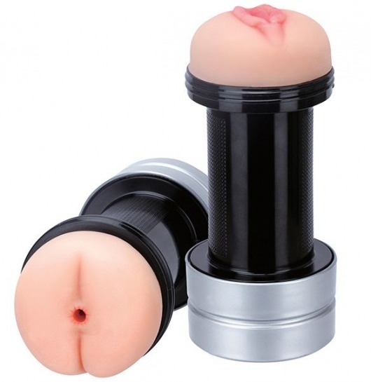 Мастурбатор 2-в-1 REALSTUFF 2 IN 1 HUMMER ANUS   VAGINA: вагина и анус - Dream Toys - в Миассе купить с доставкой