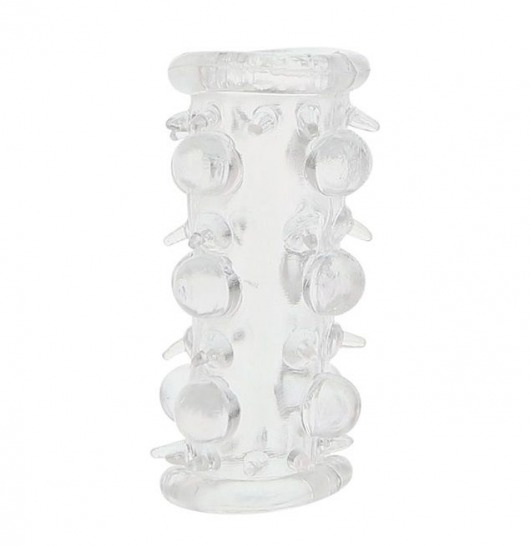 Прозрачная насадка на пенис с шипами и бугорками JELLY JOY LUST CLUSTER CLEAR - Dream Toys - в Миассе купить с доставкой