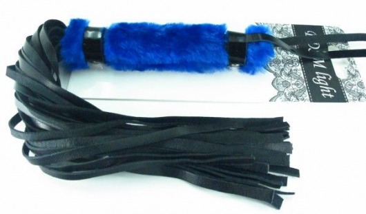 Нежная плеть с синим мехом BDSM Light - 43 см. - БДСМ Арсенал - купить с доставкой в Миассе