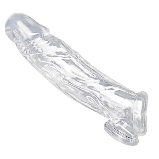 Прозрачная насадка для увеличения члена Realistic Clear Penis Enhancer and Ball Stretcher - 20,3 см. - XR Brands - в Миассе купить с доставкой
