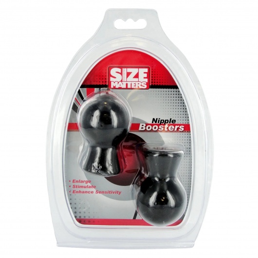 Черные присоски для сосков Size Matters Nipple Boosters - XR Brands