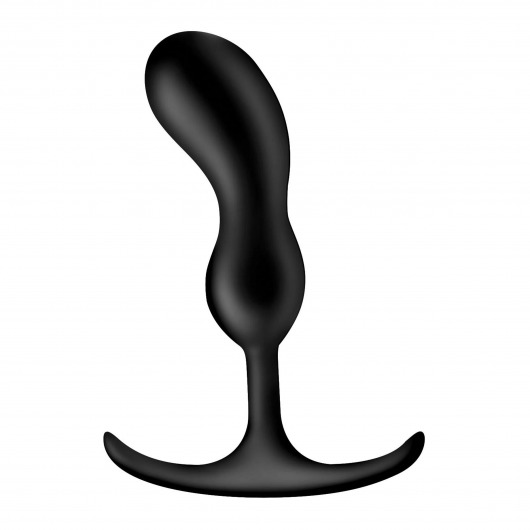 Черный массажер простаты с утяжелителями Premium Silicone Weighted Prostate Plug Medium - 16,3 см. - XR Brands - в Миассе купить с доставкой
