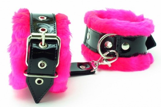 Оковы на ноги с розовым мехом BDSM Light - БДСМ Арсенал - купить с доставкой в Миассе
