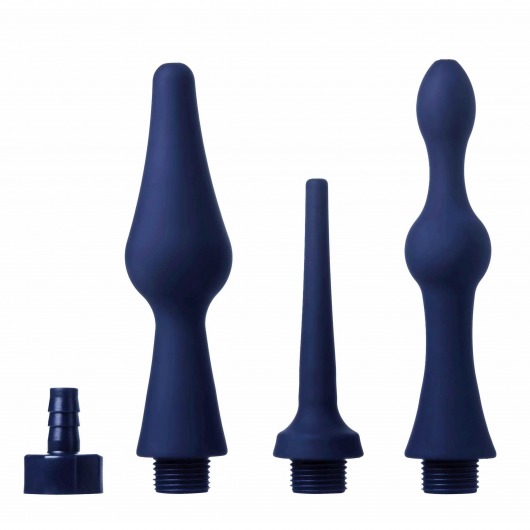 Набор из 3 универсальных насадок для анального душа Universal 3 Piece Silicone Enema Attachment Set - XR Brands - купить с доставкой в Миассе