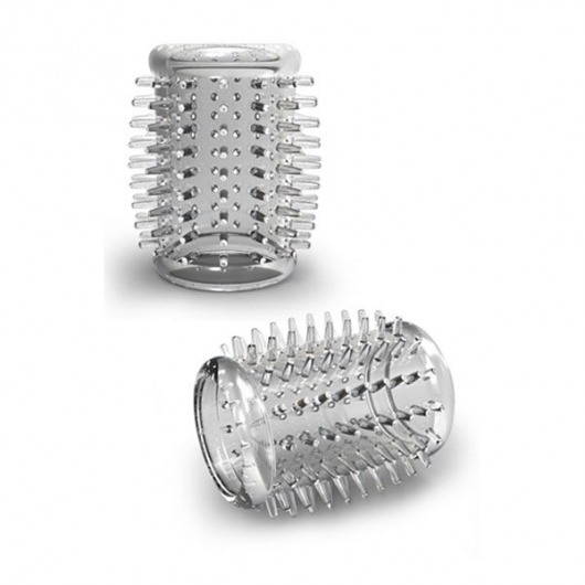 Прозрачная насадка с шипами STAY HARD COCK SLEEVE 01 CLEAR - Blush Novelties - в Миассе купить с доставкой