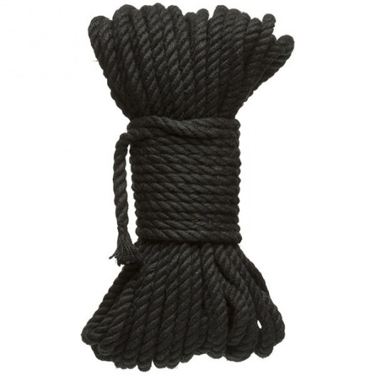 Черная верёвка для связывания и фиксации Bind Tie - 15,24 м. - Doc Johnson - купить с доставкой в Миассе