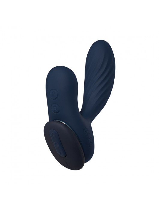 Темно-синий вибромассажер простаты Vick Neo 2 c функцией нагрева и пультом ДУ - Svakom - в Миассе купить с доставкой