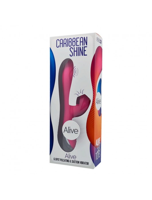 Ярко-розовый вибратор-кролик Caribbean Shine - 21 см. - Adrien Lastic