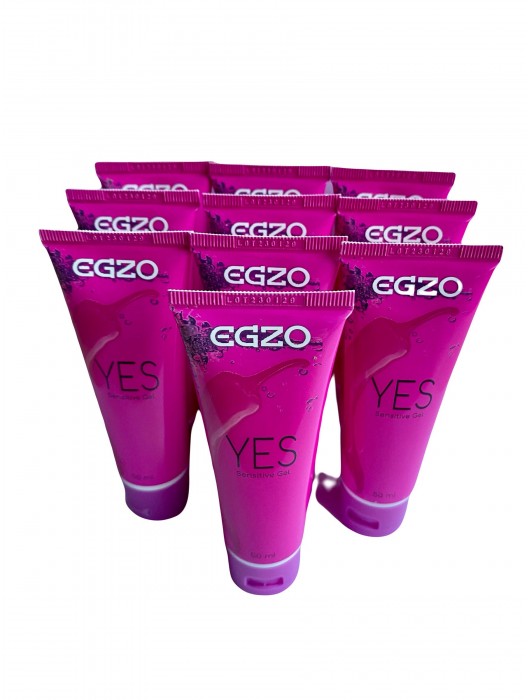 Набор из 10 согревающих лубрикантов на водной основе Egzo Yes (по 50 мл.) - EGZO - купить с доставкой в Миассе