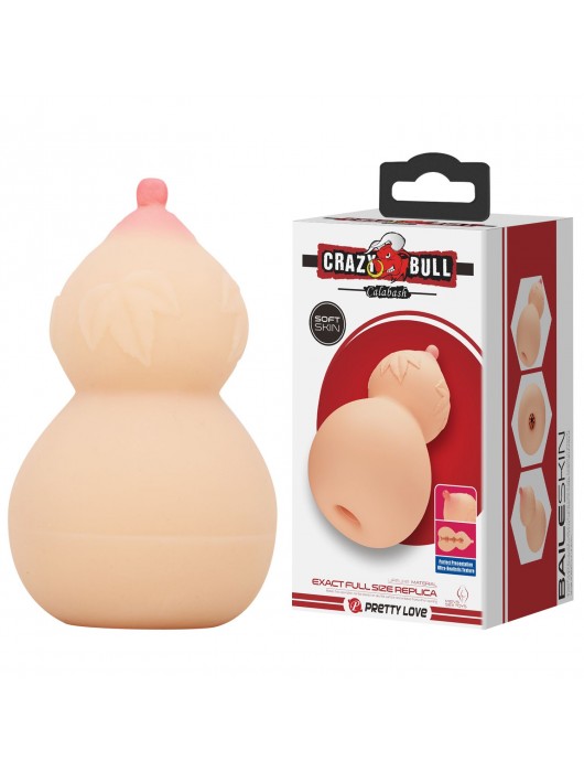 Телесный мастурбатор с соском Calabash - Baile - в Миассе купить с доставкой