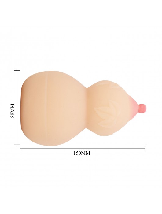 Телесный мастурбатор с соском Calabash - Baile - в Миассе купить с доставкой