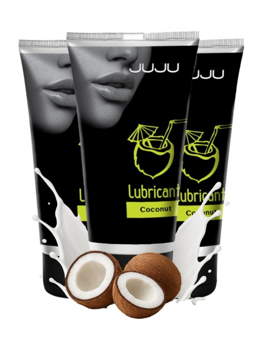 Набор из 3 съедобных лубрикантов JUJU со вкусом кокоса - JuJu - купить с доставкой в Миассе