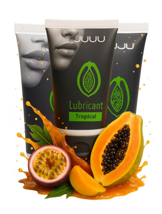Набор из 3 съедобных лубрикантов JUJU со вкусом тропических фруктов - JuJu - купить с доставкой в Миассе