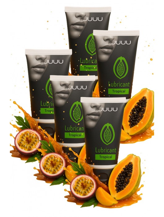 Набор из 5 съедобных лубрикантов JUJU со вкусом тропических фруктов - JuJu - купить с доставкой в Миассе