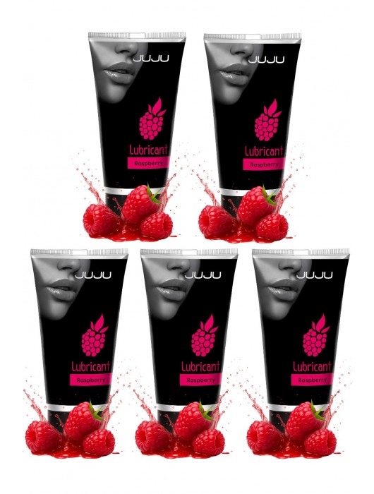 Набор из 5 съедобных лубрикантов JUJU со вкусом малины - JuJu - купить с доставкой в Миассе
