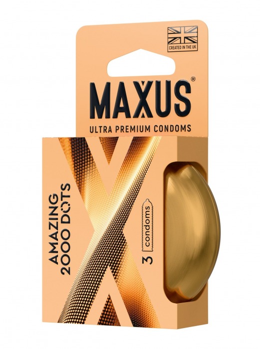Точечные презервативы MAXUS 2000 Amazing Dots с железным кейсом - 3 шт. - Maxus - купить с доставкой в Миассе