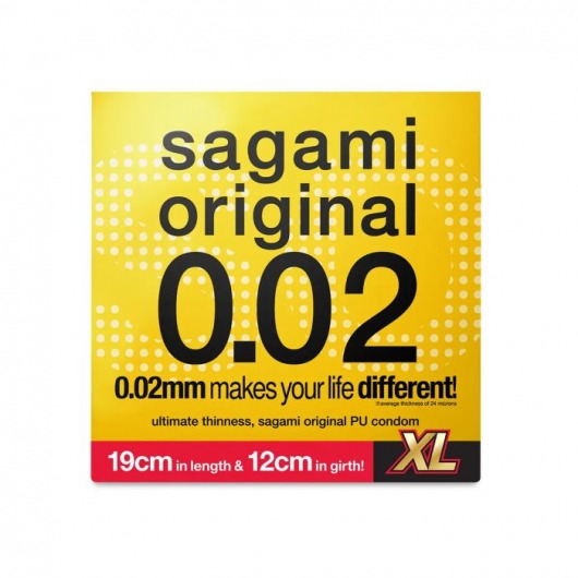 Презерватив увеличенного размера Sagami Original 0.02 XL-size - 1 шт. - Sagami - купить с доставкой в Миассе