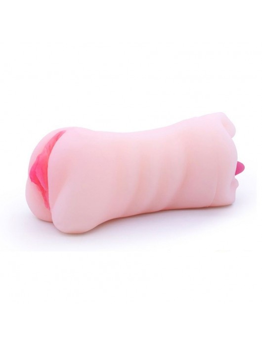 Телесный двусторонний мастурбатор - вагина и ротик - Boys of Toys - в Миассе купить с доставкой