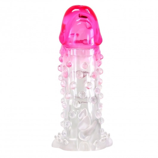 Прозрачно-розовая насадка на пенис Wilford - 13,5 см. - Baile - в Миассе купить с доставкой