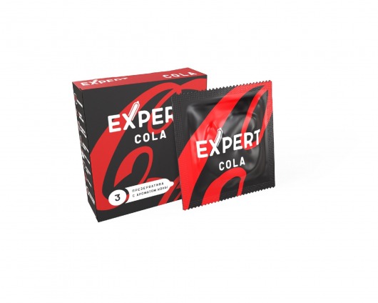 Презервативы с ароматом колы Expert Cola - 3 шт. - Expert - купить с доставкой в Миассе