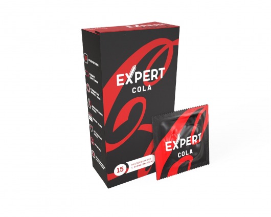 Презервативы с ароматом колы Expert Cola - 15 шт. - Expert - купить с доставкой в Миассе