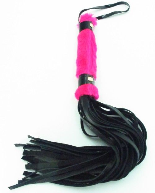 Нежная плеть с розовым мехом BDSM Light - 43 см. - БДСМ Арсенал - купить с доставкой в Миассе