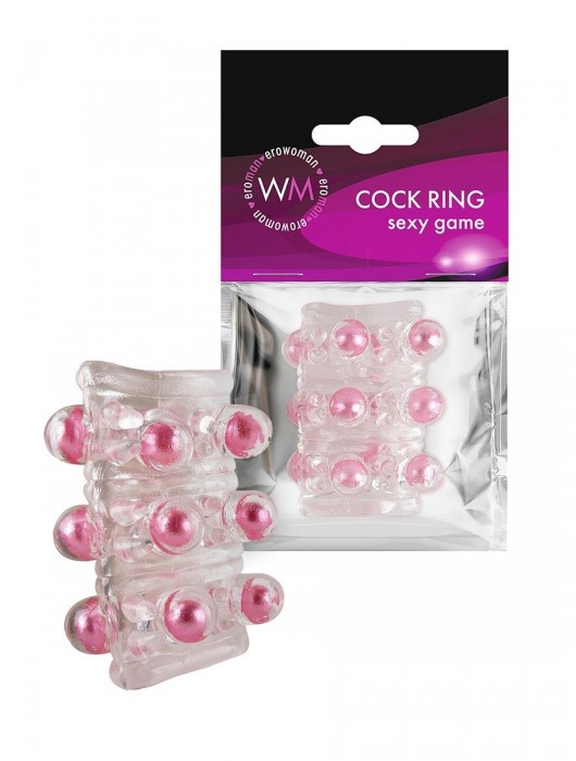 Прозрачная сквозная насадка на пенис с цветными шариками - Erowoman-Eroman - в Миассе купить с доставкой